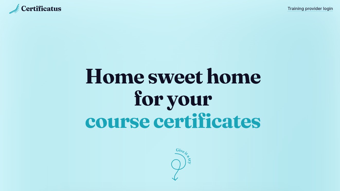 Certificatus – home sweet home for your course certificates