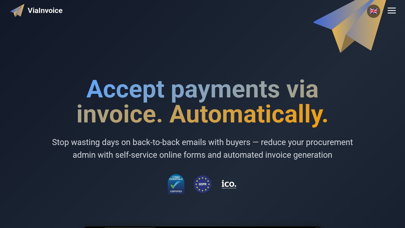 ViaInvoice – accept payments via invoice, automatically